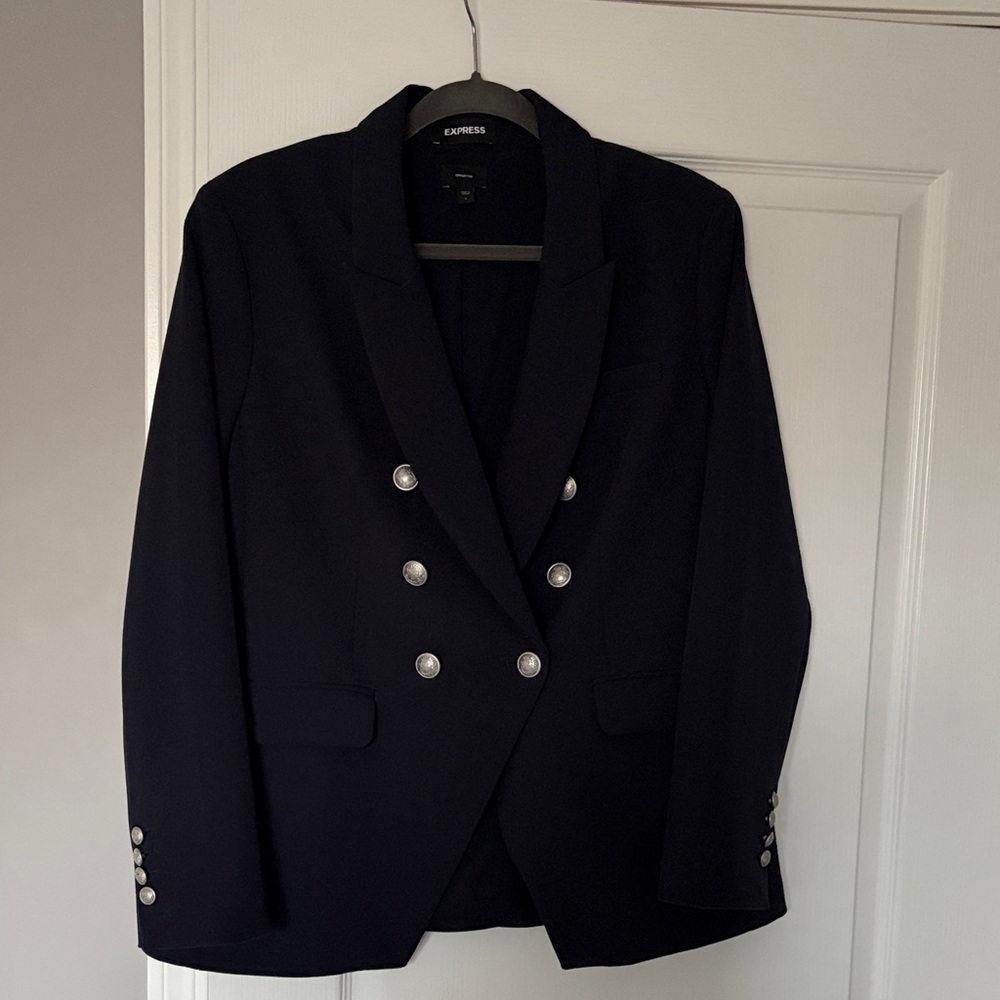 Express Navy Blazer with Silver Accents never worn.
